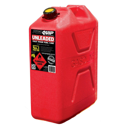 Proquip 20 Litre Fast Flow Plastic Fuel Jerry Can Red Unleaded 950 PQ-0950 thumbnail