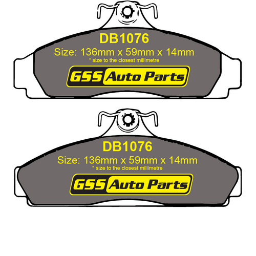 Premier Front Semi-Metallic Brake Pads PR1076 DB1076 thumbnail