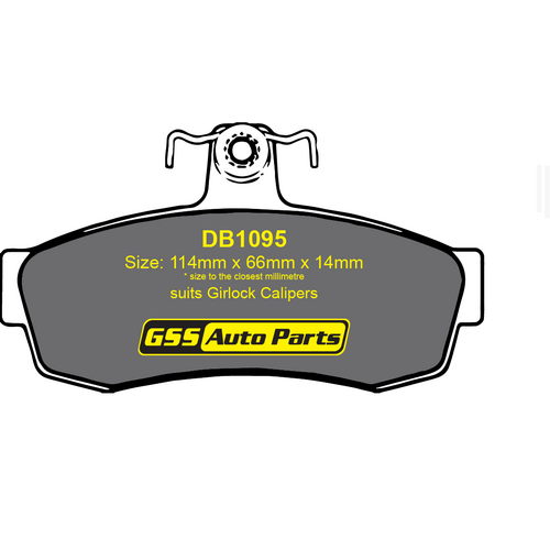 Premier Front Semi-Metallic Brake Pads PR1095 DB1095 thumbnail