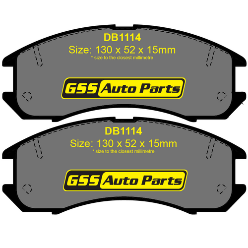 Premier Front Semi-Metallic Brake Pads PR1114 DB1114 thumbnail
