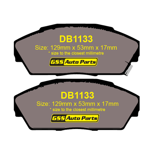 Premier Front Semi-Metallic Brake Pads PR1133 DB1133 thumbnail