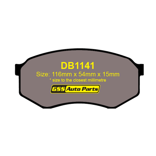 Premier Front Semi-Metallic Brake Pads PR1141 DB1141 thumbnail