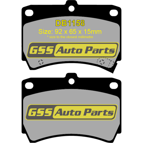 Premier Front Semi-Metallic Brake Pads PR1158 DB1158 thumbnail