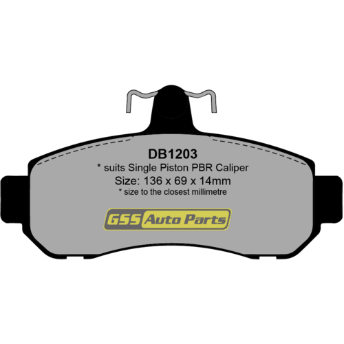 Premier Front Semi-Metallic Brake Pads PR1203 DB thumbnail