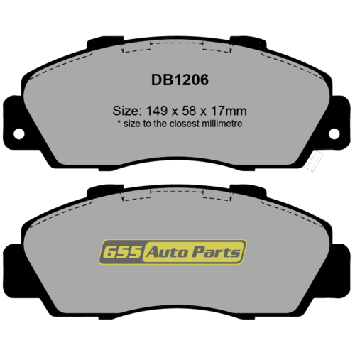 Premier Front Semi-Metallic Brake Pads PR1206 DB1206 thumbnail