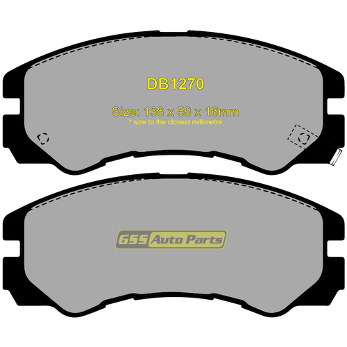 Premier Front Semi-Metallic Brake Pads PR1270 DB1270 thumbnail