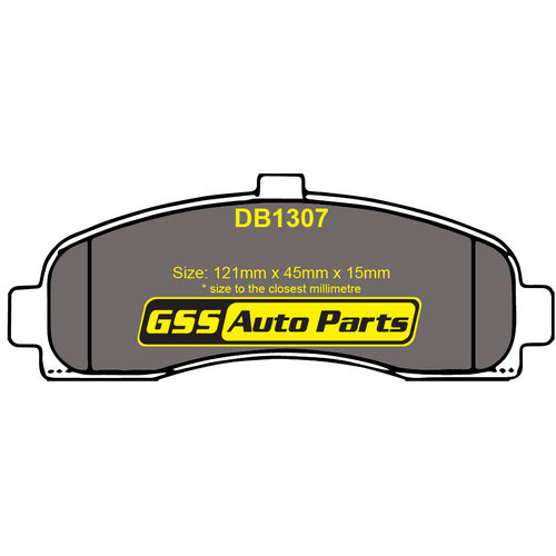 Premier Front Semi-Metallic Brake Pads PR1307 DB thumbnail