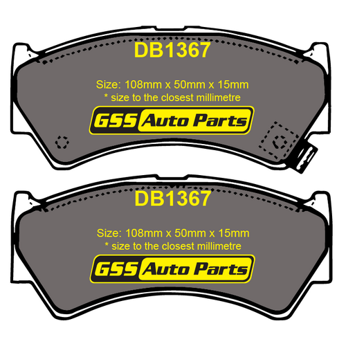 Premier Front Semi-Metallic Brake Pads PR1367 DB thumbnail