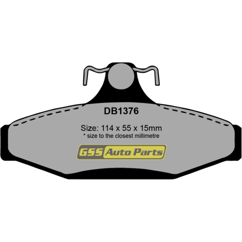 Premier Rear Semi-Metallic Brake Pads PR1376 DB1376 thumbnail