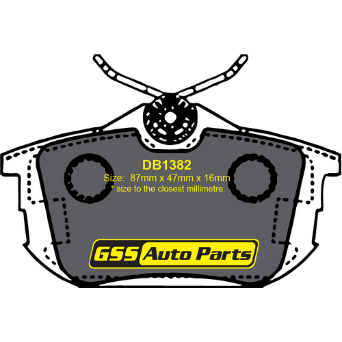 Premier Rear Semi-Metallic Brake Pads PR1382 DB1382 thumbnail