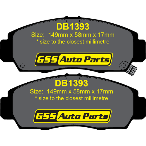 Premier Front Semi-Metallic Brake Pads PR1393 DB1393 thumbnail
