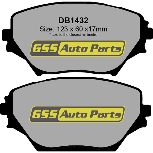 Premier Front Semi-Metallic Brake Pads PR1432 DB1432 thumbnail