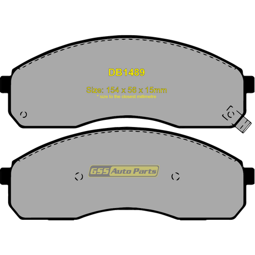 Premier Front Semi-Metallic Brake Pads PR1489 DB1489 thumbnail