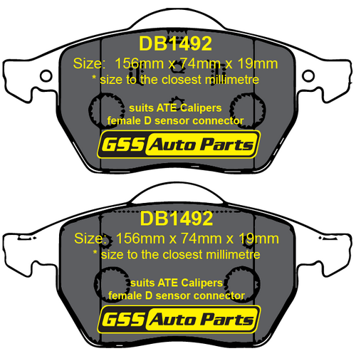 Premier Front Semi-Metallic Brake Pads PR1492 DB1492 thumbnail