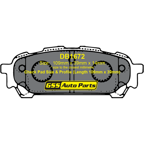 Premier Rear Semi-Metallic Brake Pads PR1672 DB1672 thumbnail