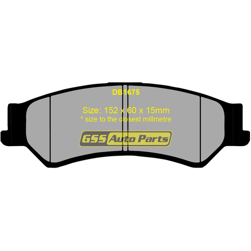 Premier Rear Semi-Metallic Brake Pads PR1675 DB1675 thumbnail
