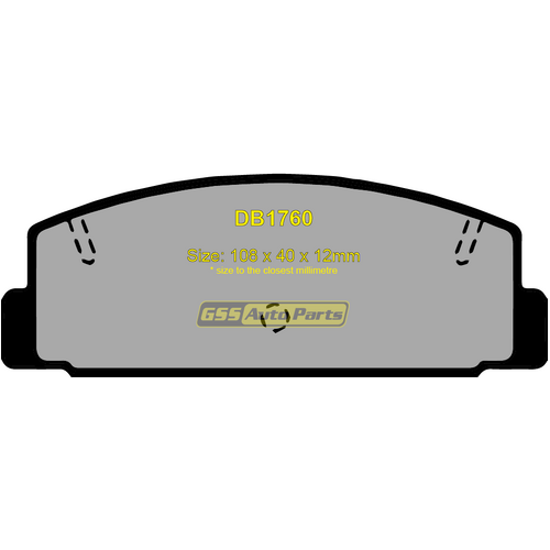 Premier Rear Semi-Metallic Brake Pads PR1760 DB1760 thumbnail