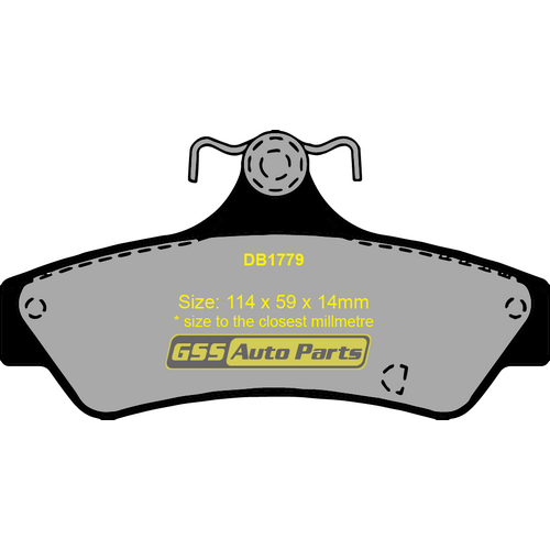 Premier Rear Semi-Metallic Brake Pads PR1779 DB1779 thumbnail