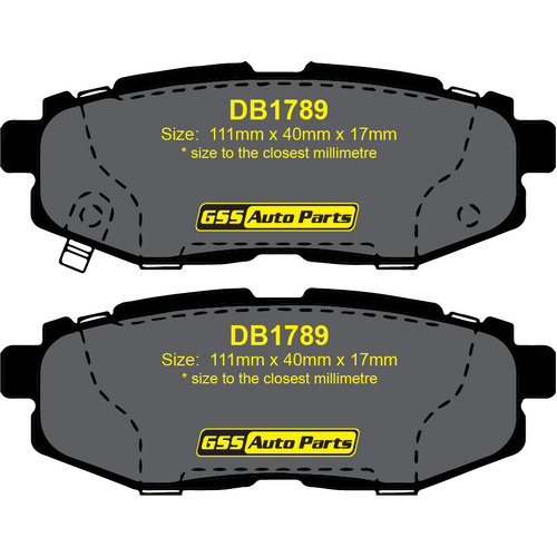 Premier Rear Semi-Metallic Brake Pads PR1789 DB1789 thumbnail