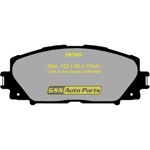 Premier Front Semi-Metallic Brake Pads PR1820 DB1820 thumbnail