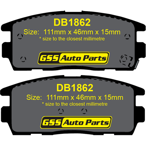 Premier Rear Semi-Metallic Brake Pads PR1862 DB1862 thumbnail