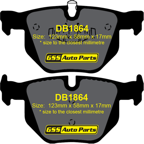 Premier Rear Semi-Metallic Brake Pads PR1864 DB1864 thumbnail