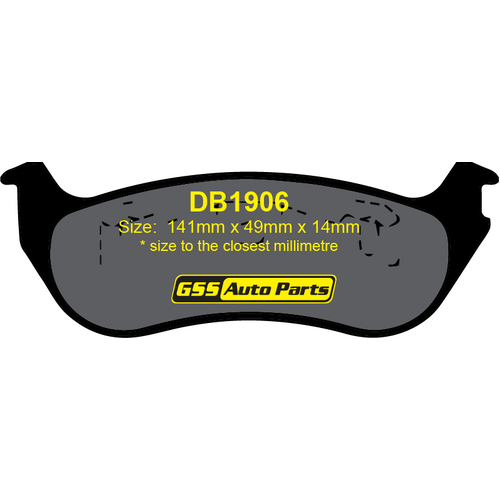 Premier Rear Semi-Metallic Brake Pads PR1906 DB1906 thumbnail