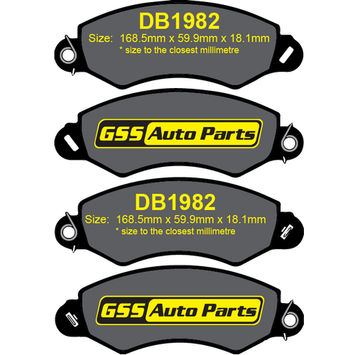 Premier Front Semi-Metallic Brake Pads PR1982 DB1982 thumbnail