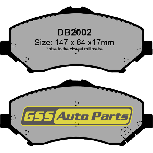 Premier Front Semi-Metallic Brake Pads PR2002 DB2002 thumbnail