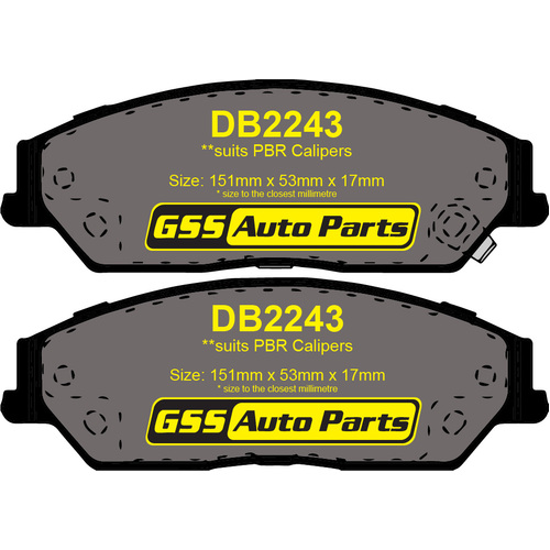 Premier Front Semi-Metallic Brake Pads PR2243 DB2243 thumbnail