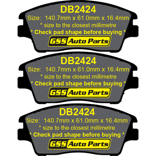 Premier Front Semi-Metallic Brake Pads PR2424 DB2424 thumbnail