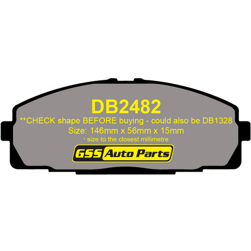 Premier Front Semi-Metallic Brake Pads PR2482 DB2482 thumbnail