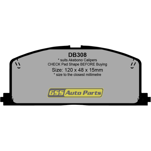 Premier Front Semi-Metallic Brake Pads PR308 DB308 thumbnail