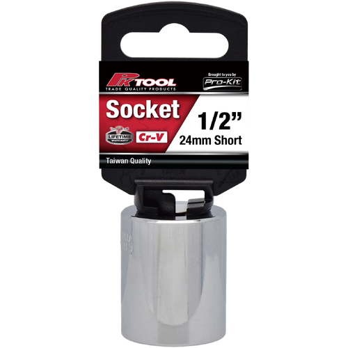 PKTool 1/2 Inch Dr 24mm Short Socket PT10624 thumbnail