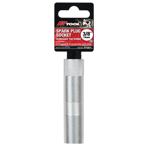 PKTool 3/8 Inch Dr 14mm Maxi Thin Walled 90mm Long Spark Plug Socket PT10871 thumbnail