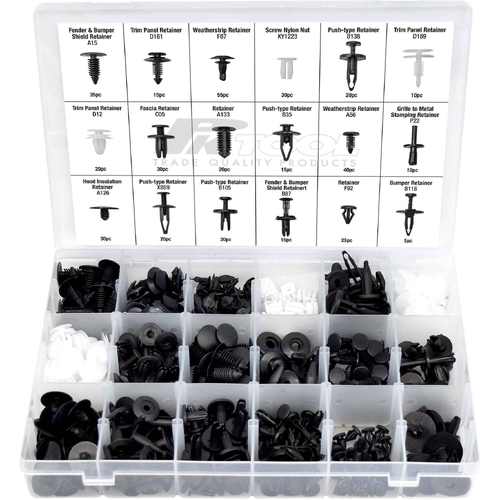 PK Tool 447pc Auto Body Trim Fastener Rivet Clip & Tool Set PT70950 thumbnail