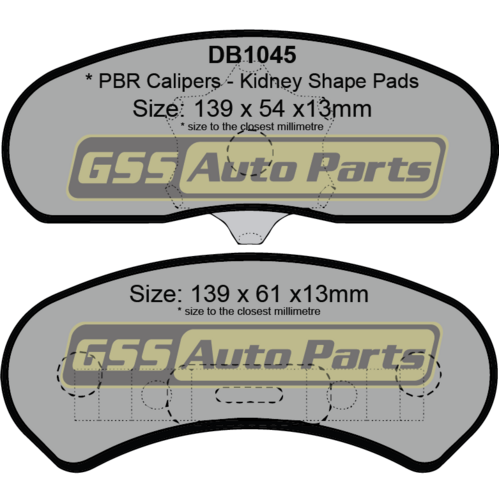 RDA Front Brake Disc Rotors (pair) & Brake Pads RDA14-RDB1045 thumbnail