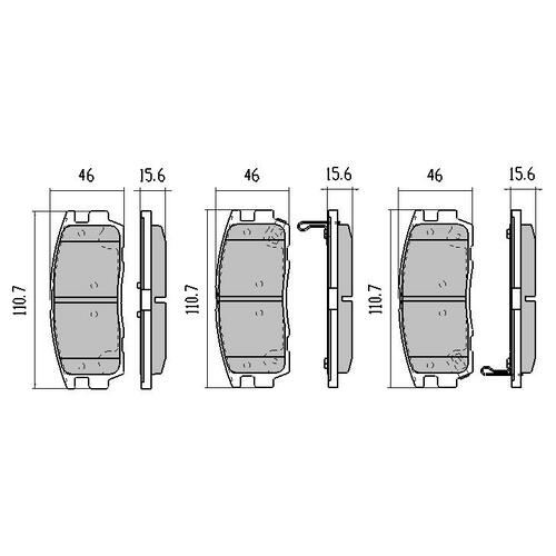 RDA Rear Brake Disc Rotors (pair) & Brake Pads RDA7498-RDB2001 thumbnail