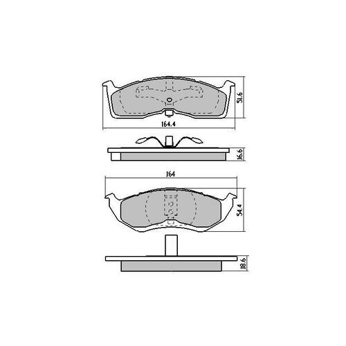 RDA Front Dimpled Slotted Brake Disc Rotors & Heavy Duty Brake Pads RDA7632D-RDX1374 RDA7632 thumbnail