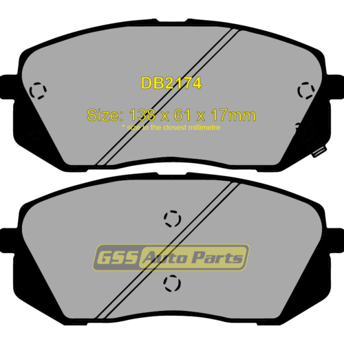 RDA Front Brake Disc Rotors (pair) & Brake Pads RDA8197-RDB2055 thumbnail