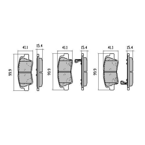 RDA Rear Brake Disc Rotors (pair) & Brake Pads RDA8493-RDB2054 thumbnail