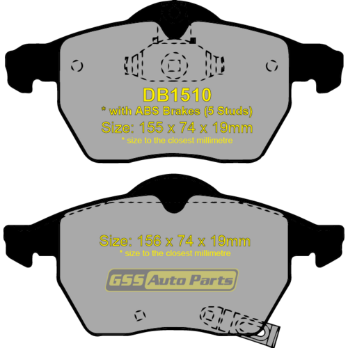 RDA Front Extreme Heavy Duty Brake Pads RDX1510SM DB1510 thumbnail