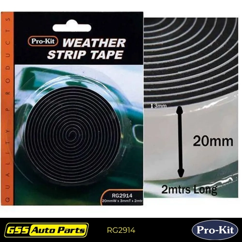 Pro-Kit Weatherstrip Foam Black 20mm X 3mm X 2m RG2914 thumbnail