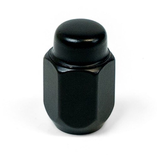 SAAS Single Wheel Nut 35mm Length Black 1/2" Thread Acorn Taper Type SKU: 23521BBC thumbnail