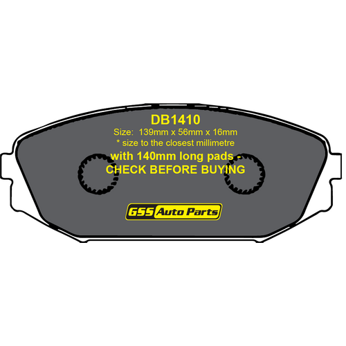 Hi-Q Front Brake Pads SDB1410 thumbnail