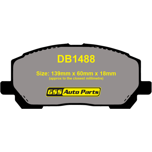 Hi-Q Front Brake Pads SDB1488 DB1488 thumbnail