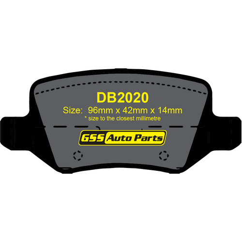 Hi-Q Rear Brake Pads SDB2020 DB2020 thumbnail