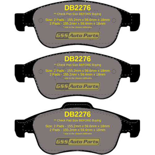 Hi-Q Front Brake Disc Pads SDB2276 DB2276 thumbnail