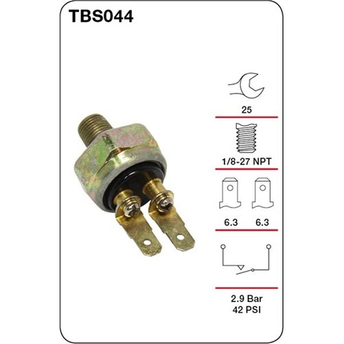 Tridon Brake Light Switch TBS044 thumbnail