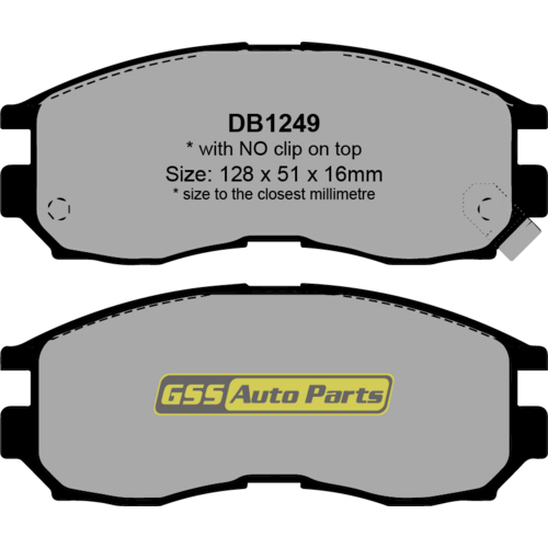 Front T/p Brake Disc Rotors & Budget Brake Pads TD2200-DB1249 RDA414 thumbnail